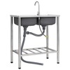vidaXL Camping Sink Double Basins with Tap Stainless Steel - 4 of 4