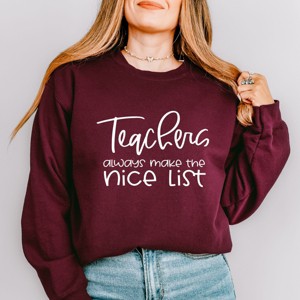 Simply Sage Market Teachers Always Make The Nice List Sweatshirt - 1 of 4