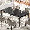 70.9 Inch Long Dining Table for 4-6 People, Modern Industrial Dining Room Table, Large Rectangle Wood Kitchen Table, with Metal Legs - 4 of 4