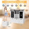 Toy Storage Organizer with Sliding Blackboard, Kids Bookcase with 3 Movable Drawers, Multifunctional Storage Cabinet - 2 of 4