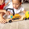 Melissa & Doug Trailer and Excavator Wooden Vehicle Set (3pc) - 2 of 4