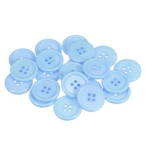 Unique Bargains Resin Craft Snap Round Flat 4-Hole Sewing Buttons 50 Pcs - 1 of 4