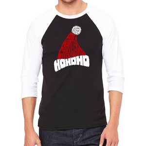 LA Pop Art All I Want for Christmas is You - Men's Raglan Baseball Word Art T-Shirt - 1 of 4