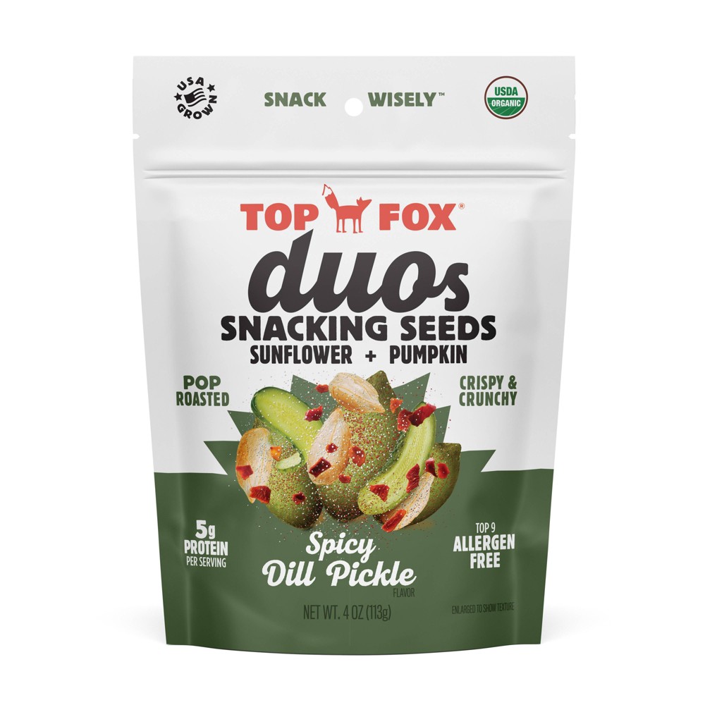 TOP FOX Spicy Dill Pickle Duo Pumpkin + Sunflower Seeds - 3.5oz