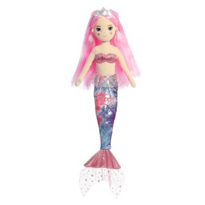 Aurora Large Cheekys Star Sea Sparkles Enchanting Stuffed Doll Pink 18" - 1 of 4