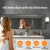 FAMYYT 60 in. W x 22 in. H Rectangular Aluminum Framed Wall Bathroom Vanity Mirror in Glossy Black - 3 of 4