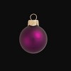 Northlight Matte Glass Christmas Ball Ornaments - 3.25" (80mm) - Plum Purple - 8ct - 3 of 4
