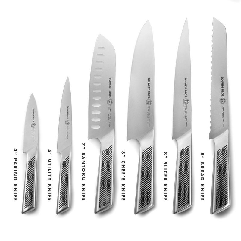Schmidt Bros Cutlery Gridiron 7pc Knife Block Set Silver/Gray Wash, 5 of 6