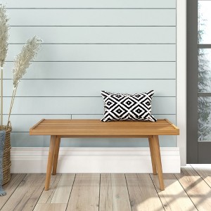Plank+Beam Entryway Bench, Solid Wood End of Bed Bench for Bedroom, Hallway, Porch, 41.25” - 1 of 4