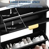 Narrow Shoe Cabinet Storage for Entryway, Modern Fluted Shoe Rack Organizer with 2 Flip Drawers and an Open Shelf for Hallway, Living Room - 3 of 4