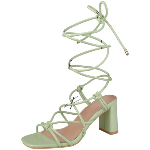 Perphy Strappy Lace Up Chunky High Heel Sandals For Women : Target