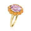 Ross-Simons 2.90 Carat Amethyst and 2.10 ct. t.w. Citrine Ring in 18kt Gold Over Sterling - 3 of 4