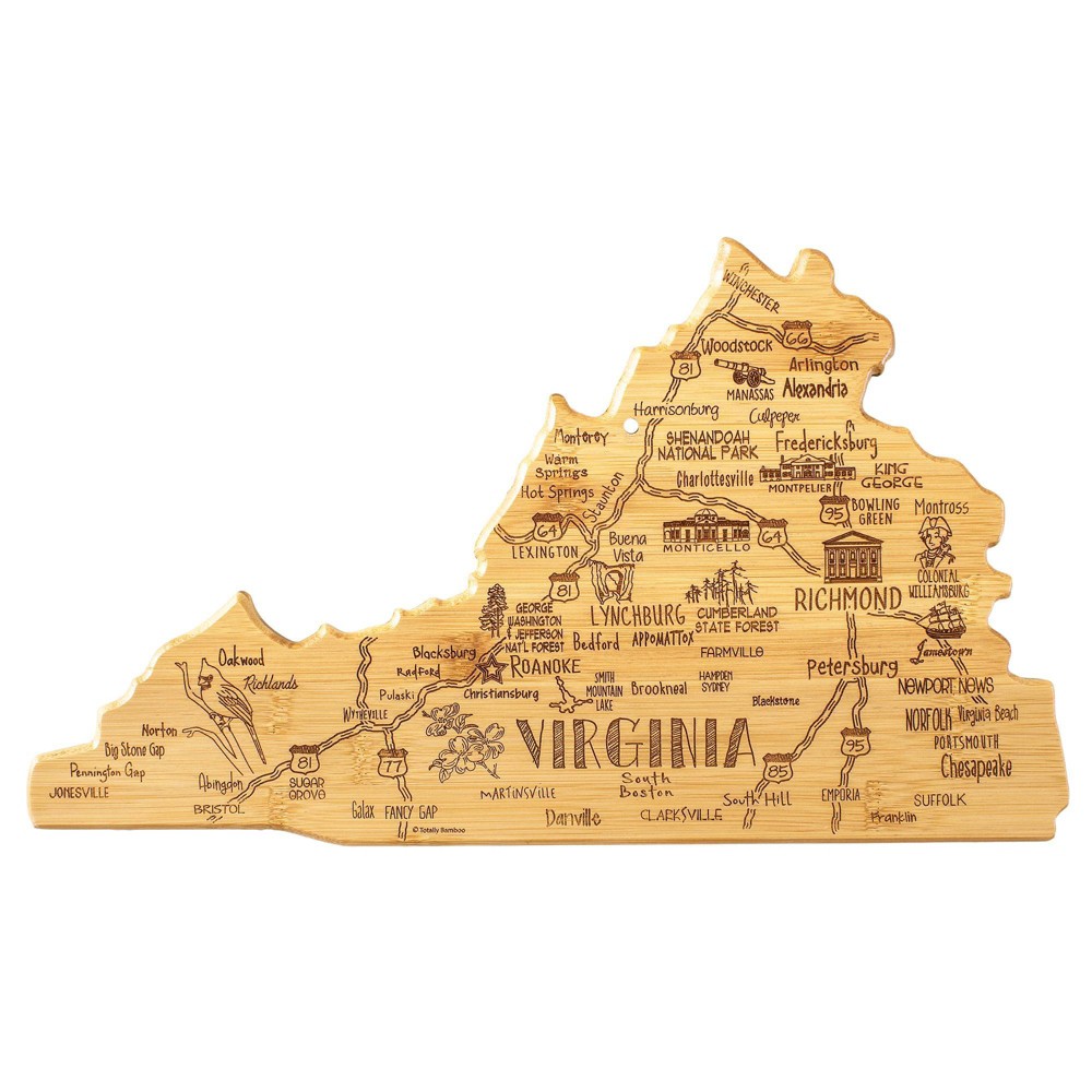 Totally Bamboo Destination Virginia Serving and Cutting Board