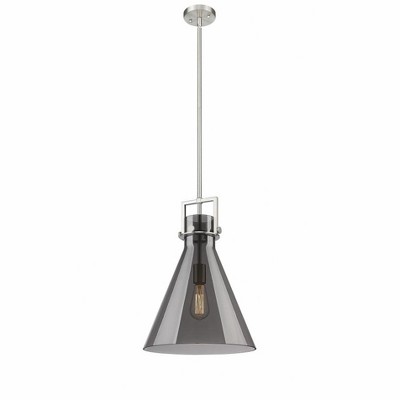 Newton Cone - 1 Light Stem Hung Pendant In Industrial Style-19.13 Inches Tall and 14 Inches Wide