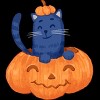 Men's Design By Humans Halloween Cat In A Pumpkin By wubbadub T-Shirt - 2 of 4