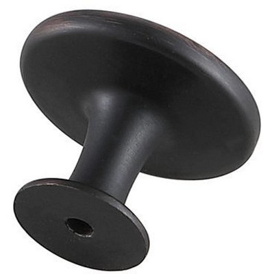 Oil-Rubbed Bronze Round Mushroom Knob Set with Mounting Hardware