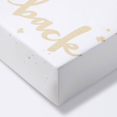 Image of Fitted Crib Sheet To the Moon and Back - Cloud Island™ White