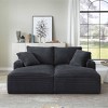 Aukfa 71"Modern Corduroy Double Chaise Lounge Sofa with 2-Pillows,No Assembly Required with Cup Holders - 2 of 4