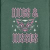 Women's - Instant Message - Valentine's Day Hugs And Hisses Cat Lightweight French Terry Wide Neck Long Sleeve Shirt - 2 of 4