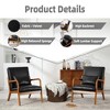 23"W Accent Chair Padding Lounge Arm Chair with Cushion and Pillow, Velvet/PU-ModernLuxe - 4 of 4