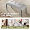 Airsurfer Upholstered Tufted Bench, Modern Bedroom Benches Upholstered Dining Benches, Fabric End of Bed Bench for Bedroom Dining Room Living Room - 3 of 4