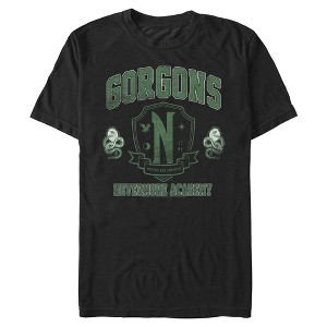 Mens Wednesday Gorgons Academy Crest T Shirt - 1 of 4