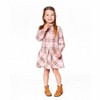 Deux par Deux Girl Shirt Plaid Dress with Frill Pink, Yellow and Gray - 2 of 4