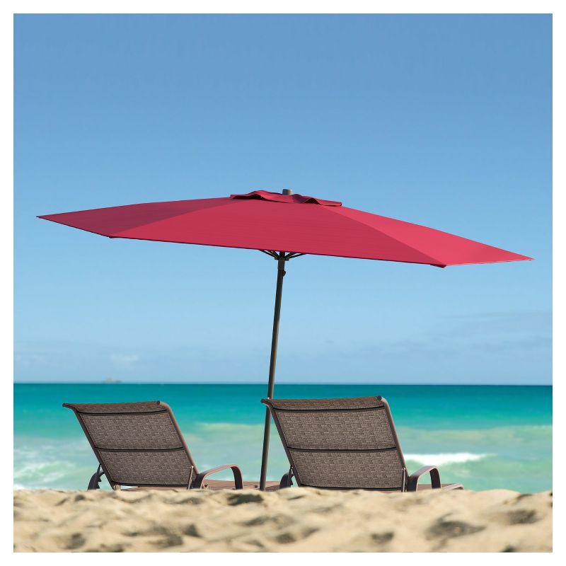 7.5&#39; x 7.5&#39; UV and Wind Resistant Beach/Patio Umbrella Red - CorLiving, 2 of 7