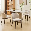 Dining Chair Set of 2,Modern Upholstered Kitchen Chairs with Ergonomic Back Support,Dining Room Chairs with Wood Legs for Kitchen Dining Room - 2 of 4