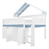 Polibi Loft Bed with Roof Canopy and Storage - 3 of 4