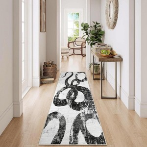 Area Rug Abstract Snake Print Low Pile Carpet Non-Slip Stain Resistant Large Indoor Floor Rug for Living Room Bedroom Dining Room Kitchen - 1 of 4