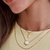 Athletic Volleyball Necklace Sporty Chic Jewelry for Women GOLD - WHITE MOTHER OF PEARL - 3 of 4