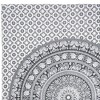 HomeRoots 80" X 56" Black And White Mandala Cotton Hanging Tapestry - 4 of 4