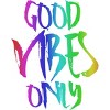 Adult Design By Humans Good Vibes Only Rainbow Pride By Samcole18 T-Shirt - 2 of 2