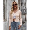 Womens Tie Front Cardigans Knit Shrug Summer Sweaters Crop Cardigan - 4 of 4