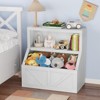Kids Bookshelf and Toy Storage, 2 Tier Toy Organizer with Storage Cabinet, Toddler 2 Shelf Bookcase for Playroom, - 3 of 4