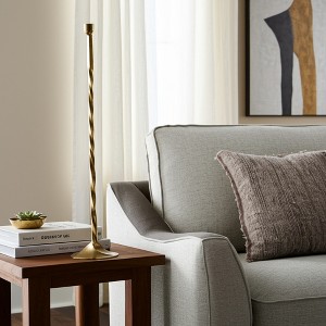 Modern Metal Taper Candle Holder - Tall Decorative Candlestick Stand - Luxury Handcrafted Home & Living Room Accent - 36" Gold - 1 of 4