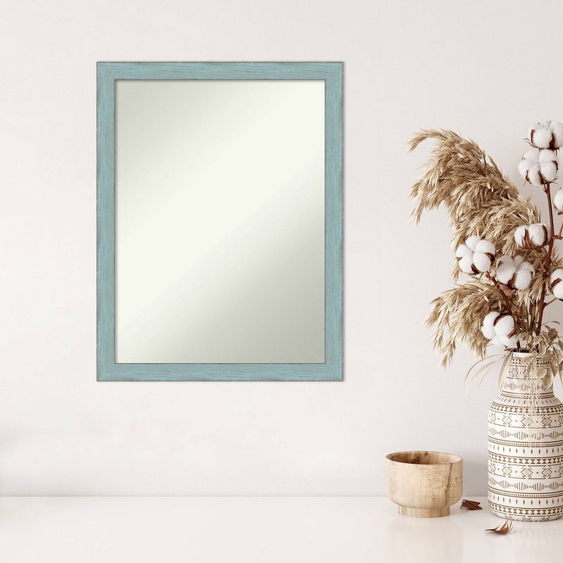 20&#34; x 26&#34; Non-Beveled Sky Blue Rustic Wood Wall Mirror - Amanti Art, 5 of 9