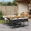 vidaXL Garden Dining Set Black, Cream White, Brown - 2 of 4