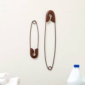 The Lakeside Collection Laundry Room Decor with Rustic Safety Pins Tip Jar and Humorous Sign - Sign with Clothespin Holder - 1 of 4