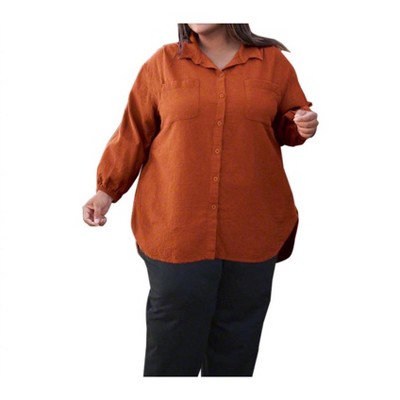 Women's Long Sleeve Button Up Shirt - Plus - On The Plus Side