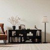 59" Modern Sideboard Buffet Cabinet with 4 Doors, Pine Wood & MDF Accent Storage Cabinet, Rectangular Buffet Table for Dining Room, Kitchen - 2 of 4