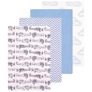 Luvable Friends Little Treasure Flannel Receiving Blankets 4pk - 1 of 1
