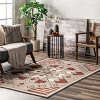 Nuloom Petra Boho Arrows Machine Washable Indoor Area Rug Brown 4' x 6' - 2 of 4