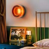 Rennnsan Velden 5" W Hardwired Round Orange / Green / Smoke Glass Modern LED Dimmable Wall Sconce - 4 of 4