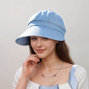 Anna-Kaci Womens Wide Brim Baseball Cap Bundle with UV Protection Ponytail Hole and Ventilated Eyelets Casual Outdoor Style - 1 of 4