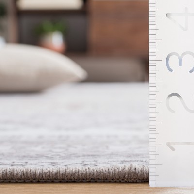 Beige and Gray 5' x 8' Machine Washable Area Rug