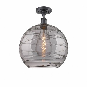 Athens Deco Swirl - 1 Light Semi-Flush Mount In Industrial Style-16.38 Inches Tall and 13.75 Inches Wide - 1 of 1