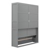YOOCOZZ Murphy Bed & Wall Bed with 2-Layer Storage Cabinet - Gray - 4 of 4