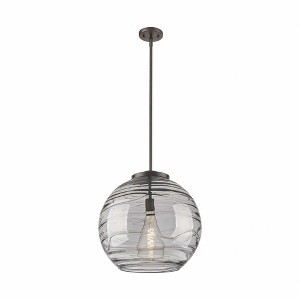 Athens Deco Swirl - 1 Light Pendant In Industrial Style-19.5 Inches Tall and 17.88 Inches Wide - 1 of 1